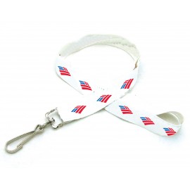 3/8" Digitally Sublimated Recycled Lanyard w/ Deluxe Swivel Hook with Logo