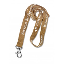 3/4" Wide Recycled P.E.T. or Bamboo Lanyard w/Screen Printed Logo with Logo