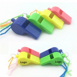 Custom Plastic Whistle With Lanyard