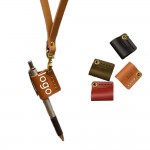 Customized Leather Pen Holder With Lanyard