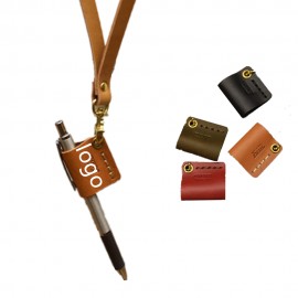 Customized Leather Pen Holder With Lanyard  Customized Leather Pen Holder With Lanyard
