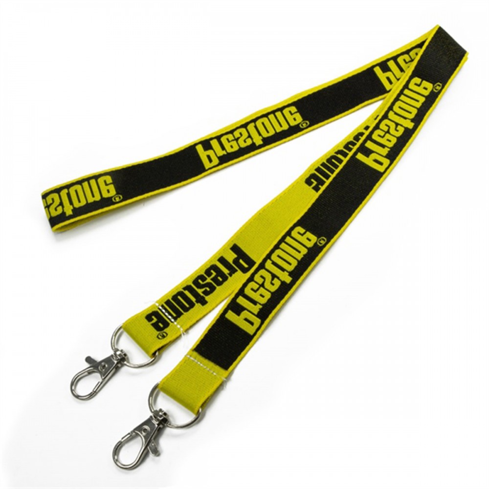 Double Ended 3/4" Woven Lanyard with Logo Double Ended 3/4" Woven Lanyard with Logo