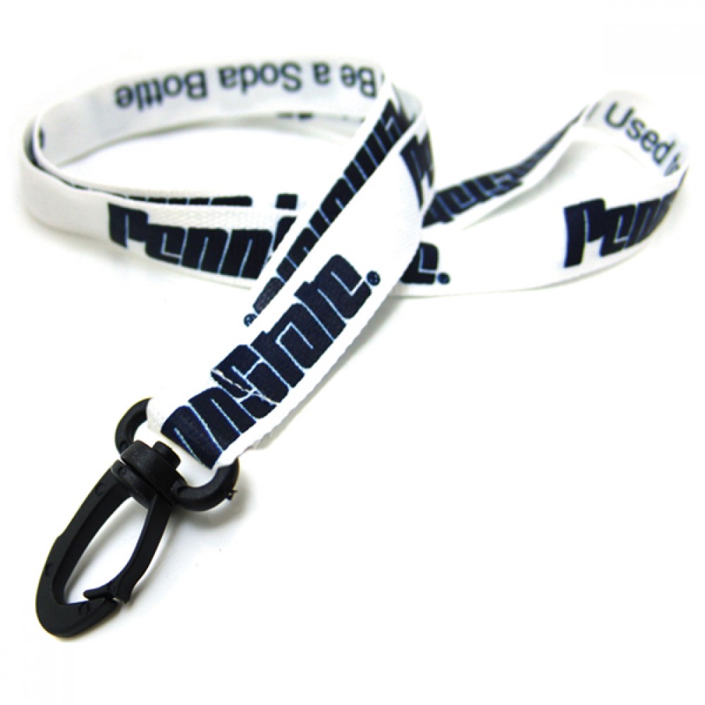 Personalized 3/4" Silkscreened Recycled Lanyard w/ Double Standard Attachment