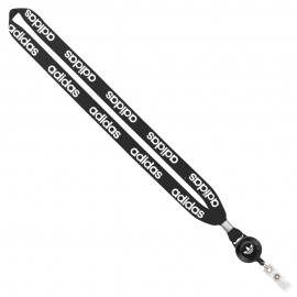 Custom Imprinted Import Rush 3/4" Dye-Sublimated Lanyard with Silver Crimp & Badge Reel