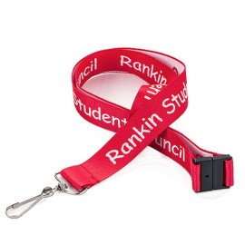 Logo Branded 1" Safety Breakaway Woven Lanyard  Logo Branded 1" Safety Breakaway Woven Lanyard