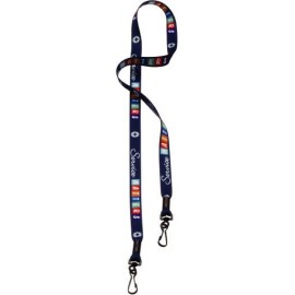 Logo Branded 1/2" 2-Ended Dye-Sublimated Lanyard with Metal Crimp and Metal Swivel Snap