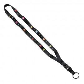 Out Of Stock 5/8" Tubular Polyester Dye Sublimated Lanyard W/ Slide Buckle Release & Split Ring with Logo