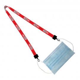 3/4" Dye-Sublimated Mask Keeper Pro W/Plastic Swivel Snap Hook with Logo  3/4" Dye-Sublimated Mask Keeper Pro W/Plastic Swivel Snap Hook with Logo