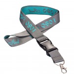 1" Buckle Release Woven Lanyard with Logo