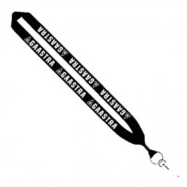 Promotional 1" Cotton Lanyard with Metal Crimp & Metal Swivel Snap Hook  Promotional 1" Cotton Lanyard with Metal Crimp & Metal Swivel Snap Hook