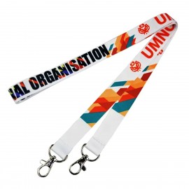 Custom Premium Double Ended 3/4" Full Color Lanyard