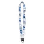 Promotional 1" Polyester Dye Sublimated Lanyard W/ Plastic Clamshell & O-Ring