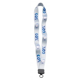 Personalized 1" Dye-Sublimated Lanyard with Plastic Clamshell & O-Ring