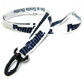 3/8" Silkscreened Recycled Lanyard w/ Sew on Breakaway with Logo