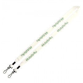 Personalized 3/4" 2-Ended Polyester Lanyard with Metal Crimp & Metal Swivel Snap Hook
