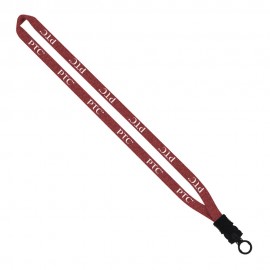 1/2" Heathered Lanyard With Plastic Snap-Buckle Release And O-Ring Custom Printed