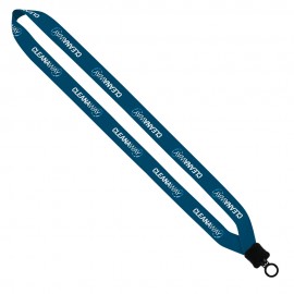 Customized 3/4" rPET Dye-Sublimated Lanyard with Plastic Clamshell and O-Ring