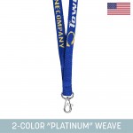 1/2" Woven Lanyard w/ Lobster Claw - "Platinum" Weave with Logo