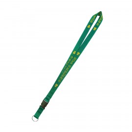 Customized 3/4" Woven Detachable Lanyard w/ Split Ring - "Select" Weave