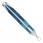 Import Rush 1" Dye-Sublimated Lanyard With Silver Crimp & Split-Ring with Logo