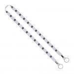Personalized Import Rush 5/8" Polyester 2-Ended Lanyard With Dual Silver Crimps & Split-Rings
