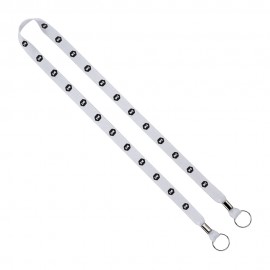 Personalized Import Rush 5/8" Polyester 2-Ended Lanyard With Dual Silver Crimps & Split-Rings