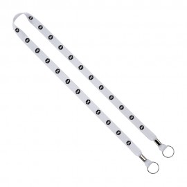 IMPORT Rush 5/8" Polyester 2-Ended Lanyard with Dual Silver Crimps & Split-Rings with Logo  IMPORT Rush 5/8" Polyester 2-Ended Lanyard with Dual Silver Crimps & Split-Rings with Logo