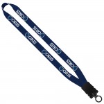 Logo Branded 3/4" Rpet Dye-Sublimated Waffle Weave Lanyard W/ Plastic Snap-Buckle Release & O-Ring