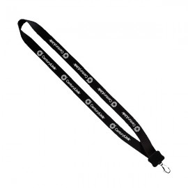 3/4" Smooth Nylon Lanyard with Plastic Clamshell & Swivel Snap Hook with Logo  3/4" Smooth Nylon Lanyard with Plastic Clamshell & Swivel Snap Hook with Logo