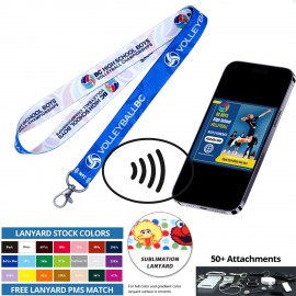 3/4" Magic'Tap NFC Sublimation Lanyard with Logo