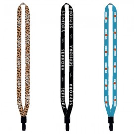 Promotional 1/2" Dye-Sublimation Lanyard with Non-Swivel Plastic Hook