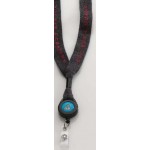 Logo Imprinted 3/4" Heathered Lanyard With Retractable Badge Reel