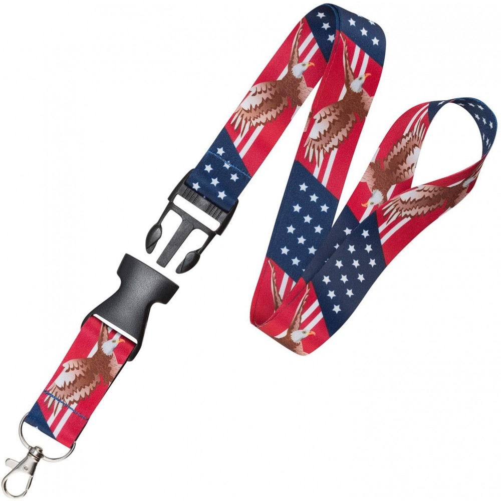 Promotional 3/4" Buckle Release Full Color Lanyard