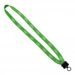 5/8" Polyester Tube Lanyard W/ Plastic Clamshell & O-Ring with Logo