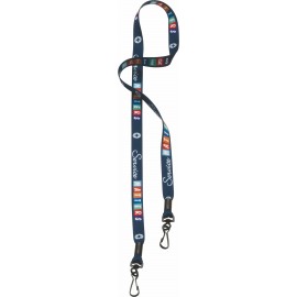Personalized 1/2" Double Ended Dye-Sublimated Lanyard with Metal Crimp and Metal Lobster  Personalized 1/2" Double Ended Dye-Sublimated Lanyard with Metal Crimp and Metal Lobster