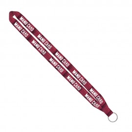 Import Rush 3/4" Dye-Sublimated Lanyard With Sewn Silver Metal Split-Ring with Logo
