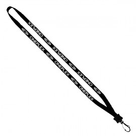 1/2" Cotton Lanyard with Plastic Clamshell & Swivel Snap Hook with Logo  1/2" Cotton Lanyard with Plastic Clamshell & Swivel Snap Hook with Logo