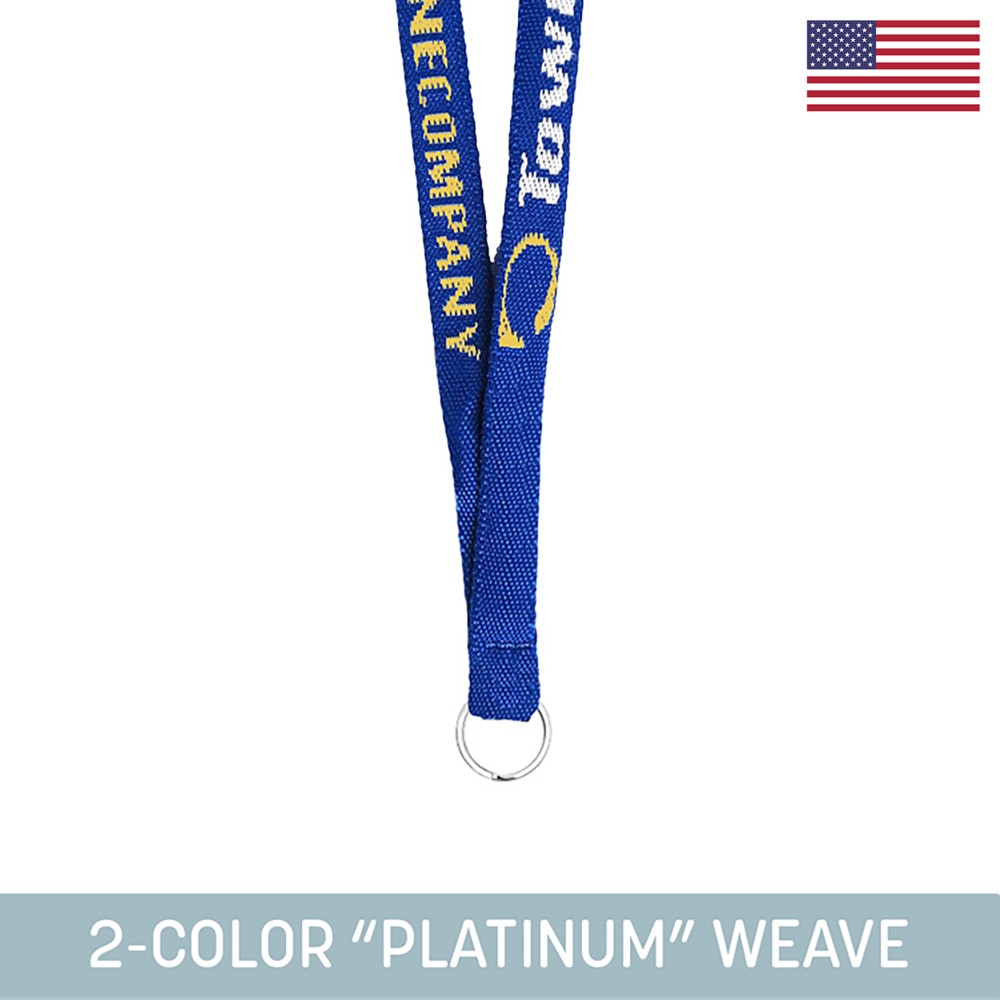 Promotional 1/2" Woven Lanyard w/ Split Ring - "Platinum" Weave Promotional 1/2" Woven Lanyard w/ Split Ring - "Platinum" Weave