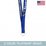 Promotional 1/2" Woven Lanyard w/ Split Ring - "Platinum" Weave