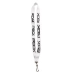 3/4" Polyester Sewn Lanyard W/ Silver Snap Hook with Logo