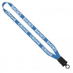 Customized 3/4" Rpet Dye-Sublimated Lanyard W/ Plastic Snap-Buckle Release & O-Ring