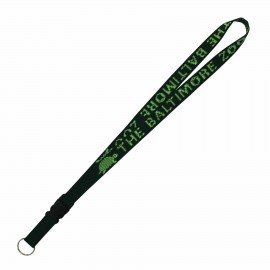3/4" Woven Detachable Lanyard w/ Split Ring - "Classic" Weave with Logo  3/4" Woven Detachable Lanyard w/ Split Ring - "Classic" Weave with Logo