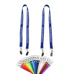 Personalized 3/4" Full Color Dye-Sublimated Lanyard with 2 Clips