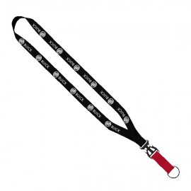 3/4" Multi-Color Polyester Lanyard W/Slide Buckle Release & Split-Ring with Logo