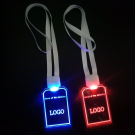 Customized LED Badge Holder Necklace w/Lanyard