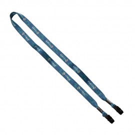 Customized 5/8" Dye-Sublimated Tubular Double Bulldog Clip Lanyard  Customized 5/8" Dye-Sublimated Tubular Double Bulldog Clip Lanyard