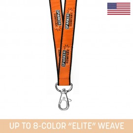 Personalized 1" Woven Lanyard w/ Lobster Claw - "Elite" Weave