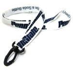 Personalized 3/8" Silkscreened Recycled Lanyard w/ Double Standard Attachment