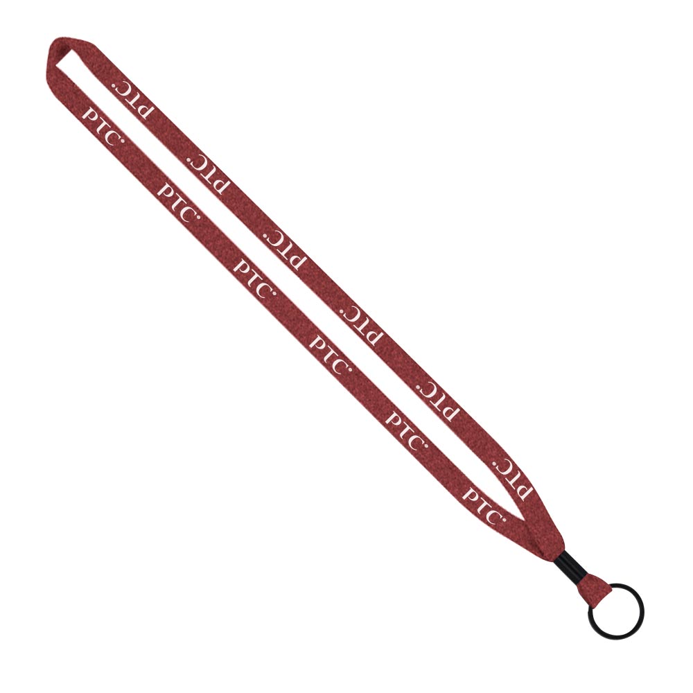 Logo Imprinted 1/2" Heathered Lanyard With Metal Crimp And Metal Split Ring Logo Imprinted 1/2" Heathered Lanyard With Metal Crimp And Metal Split Ring