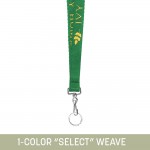 Personalized 1/2" Woven Lanyard w/ Swivel Snap & Split Ring - "Select" Weave